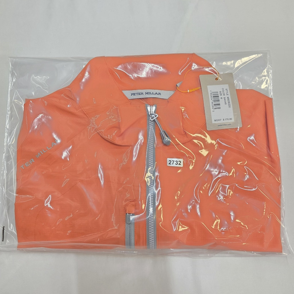 Quiet Luxury NWT Peter Millar Hyperlight Gust Jacket Men’s M Orange Windproof - Picture 14 of 14